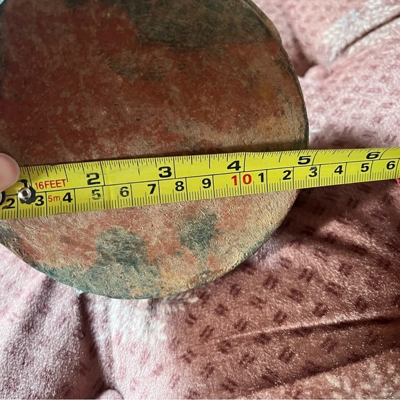 Vintage Aztec/Mayan Circle of Friends Terracotta Clay Candle Holder Set - Picture 9 of 10